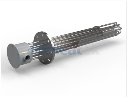 管排列法蘭浸入式電加熱管、電加熱器